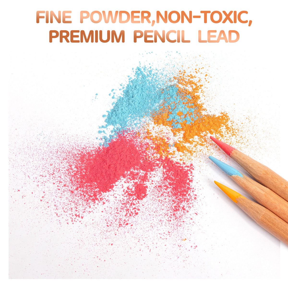 72 Pasteltint pastel pencils fanned out showing full color spectrum