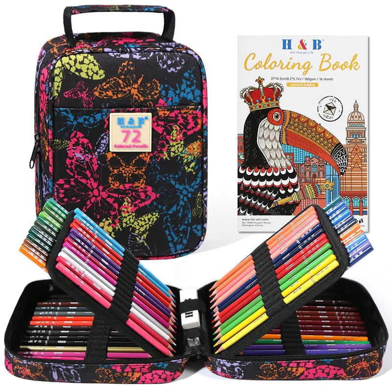 H&B 72 120 180 Pocket Convenient Oil-based Color Pencil Set - Product Color Options