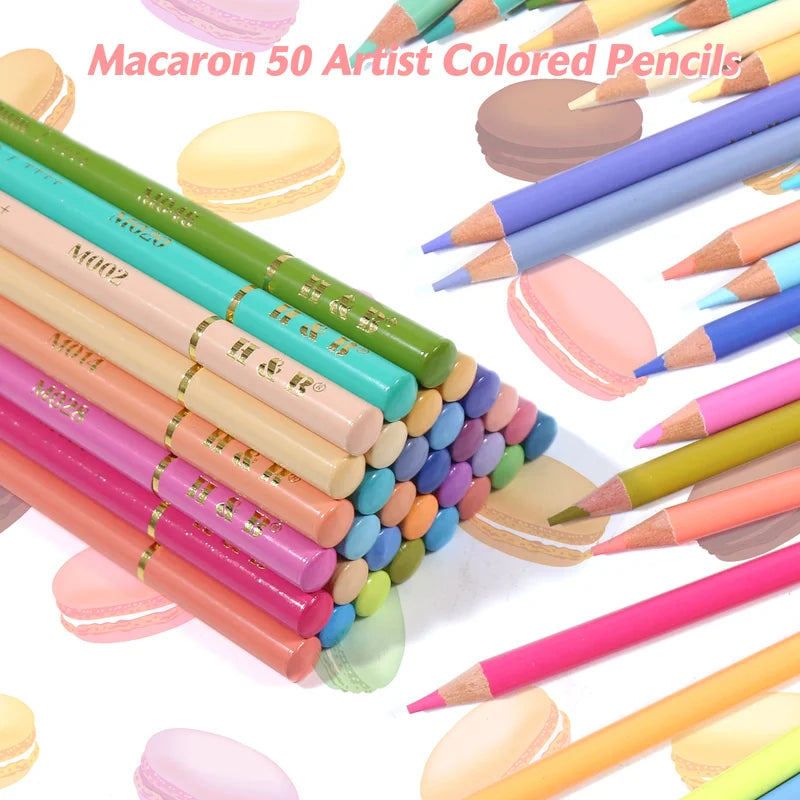 12pcs Macaron Colors Pencils Set,Oil Based Pastel Neon Colored Pencils