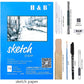 H&B 72 Drawing & Art Supplies Kit, Colored Sketching Pencils Set