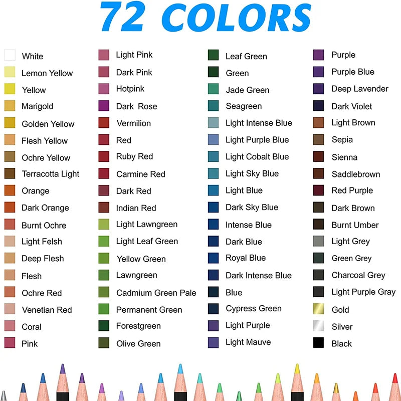 H&B 72 120 180 Tin Box Oil-Based Color Pencil Set - Additional View 9