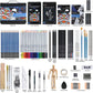 H & B 100 Professional Colored Pencils, Sketch Set